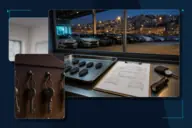 Rental fleet, keys, and vehicle handover screens